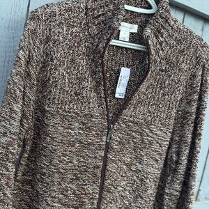 Christopher Banks Knit Cardigan Sweater Women’s Medium Multi-Tone Grandma NEW!